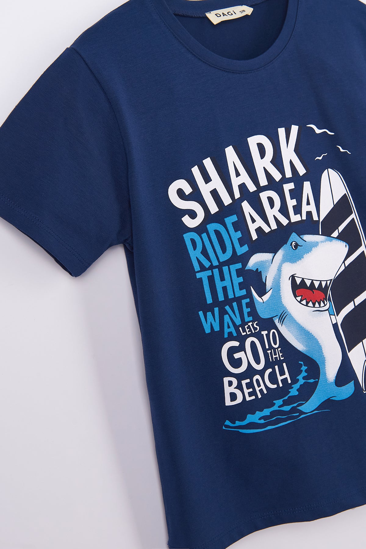 Lacivert Erkek Çocuk Baskılı Tshırt