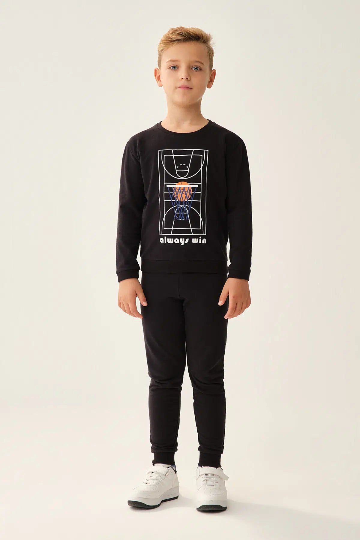 Siyah Erkek Çocuk Sweatshirt