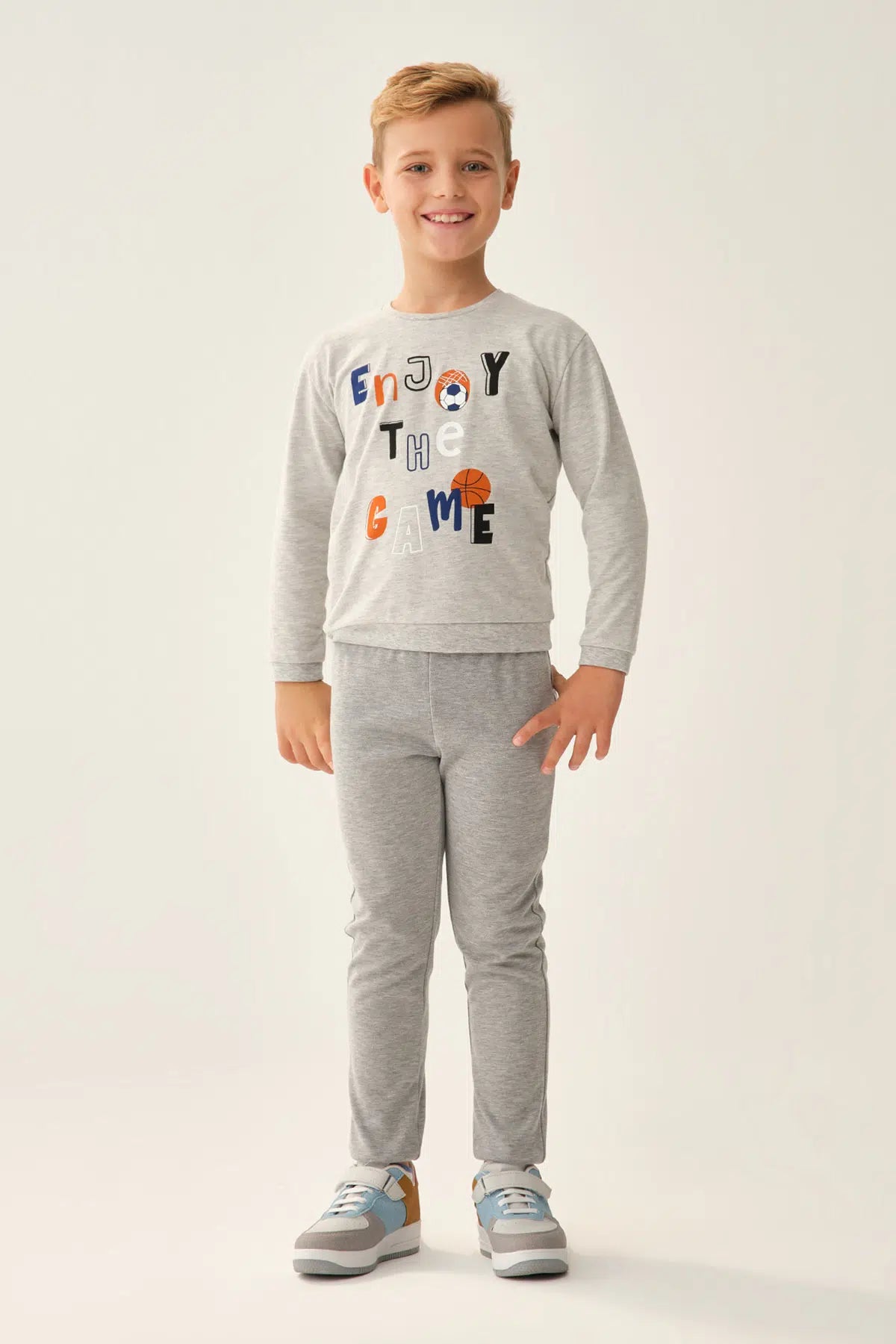 Gri Erkek Çocuk Sweatshirt