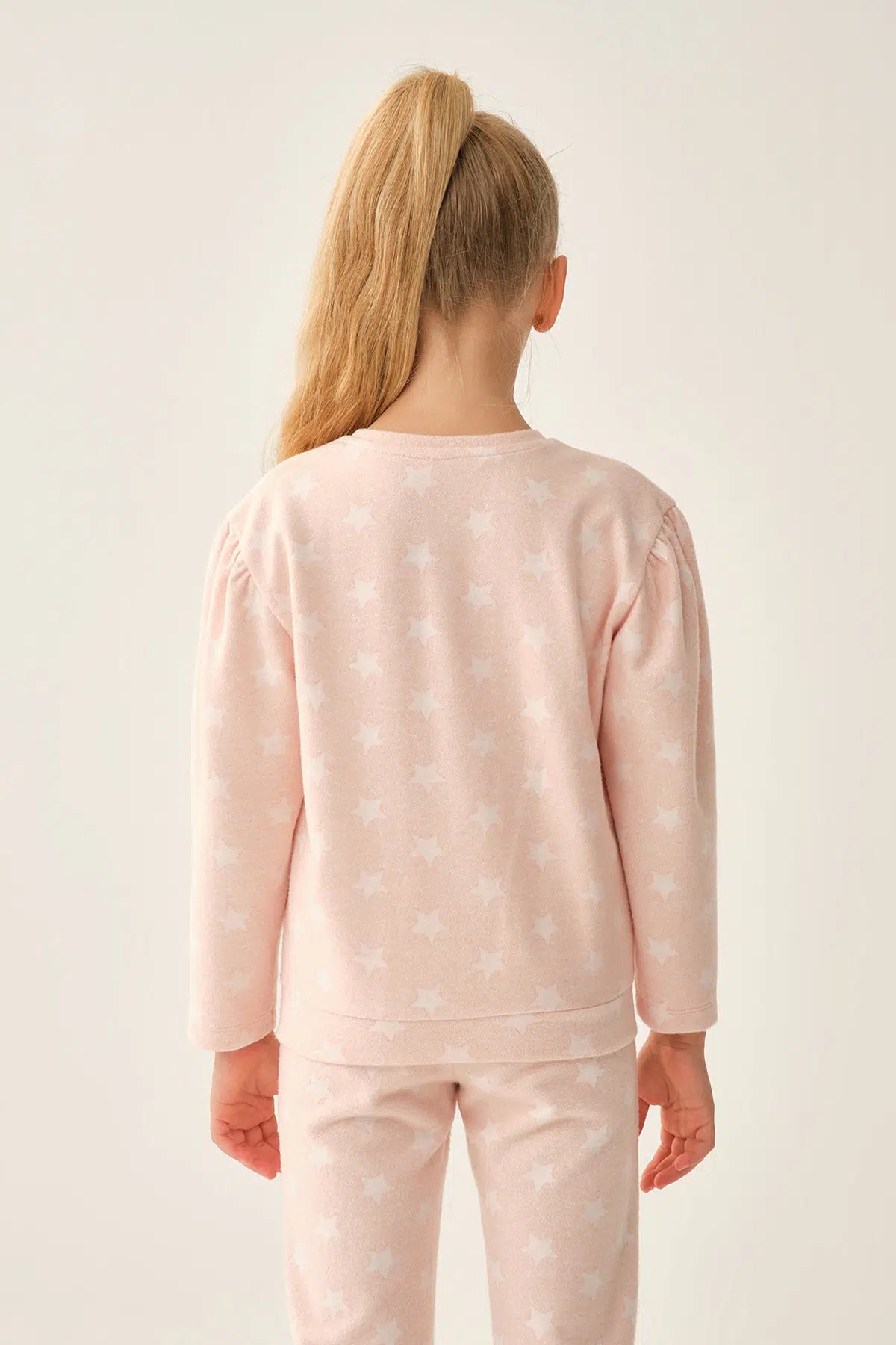 Pembe Yıldız Desenli Sweatshırt