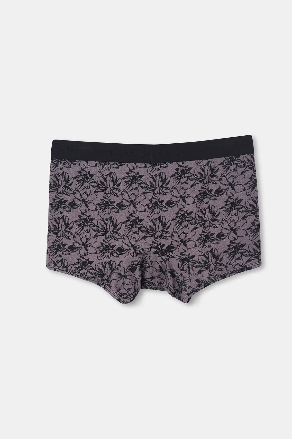 Gri D-Men Desenli Compact Penye Boxer