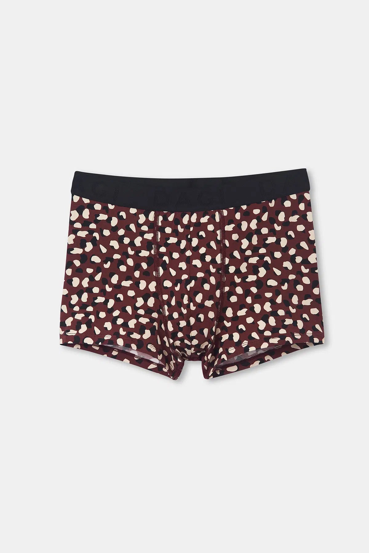 Bordo D-Men Desenli Penye Boxer