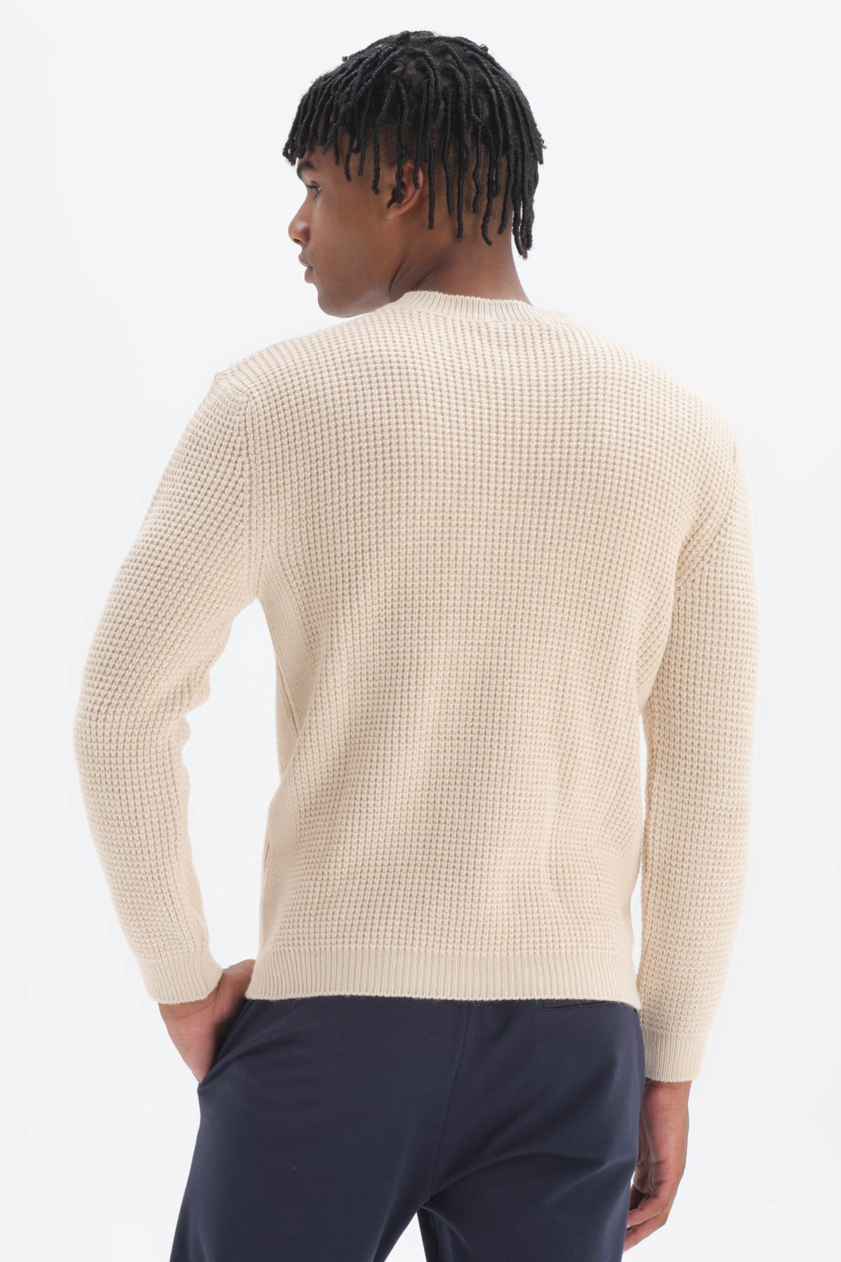 Bej Akrilik Triko Sweatshirt