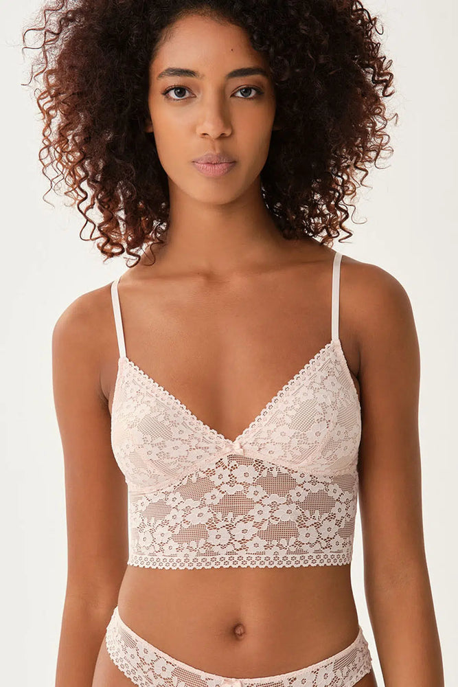 Pudra Atma Kap Balensiz Dantelli Bralet Sütyen