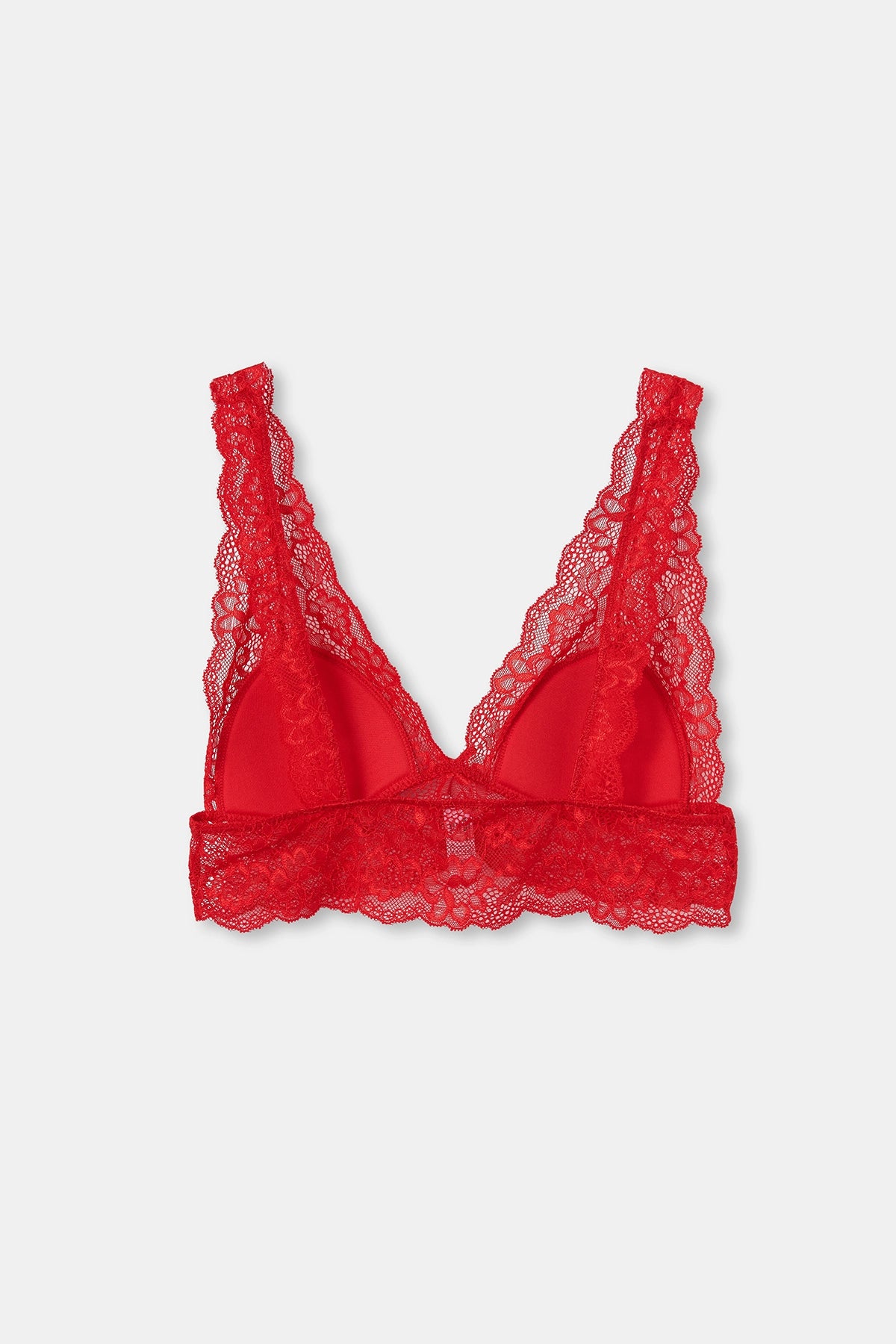 Kırmızı Balensiz Dantelli Bralet Sütyen