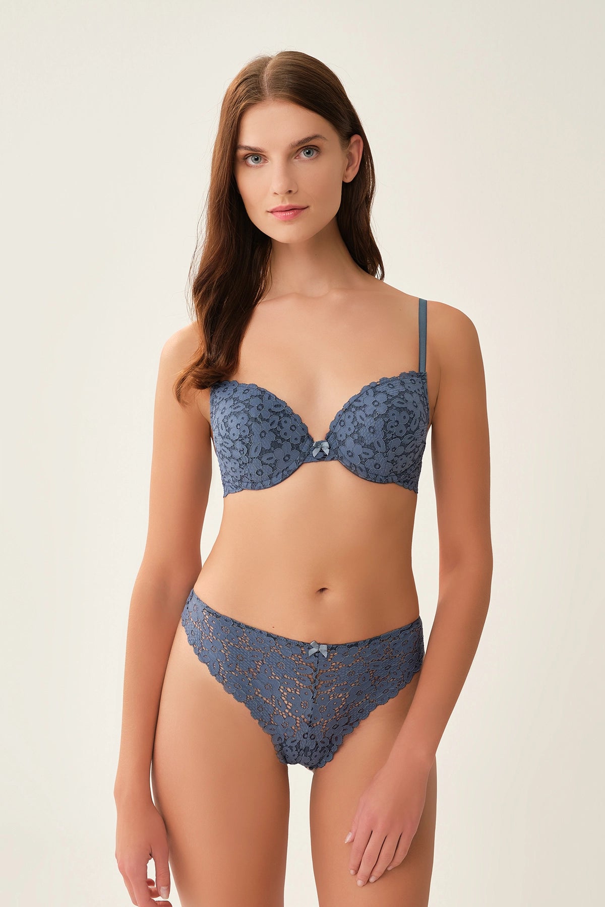 Petrol Yarı Dolgulu Balenli Petrol Sütyen