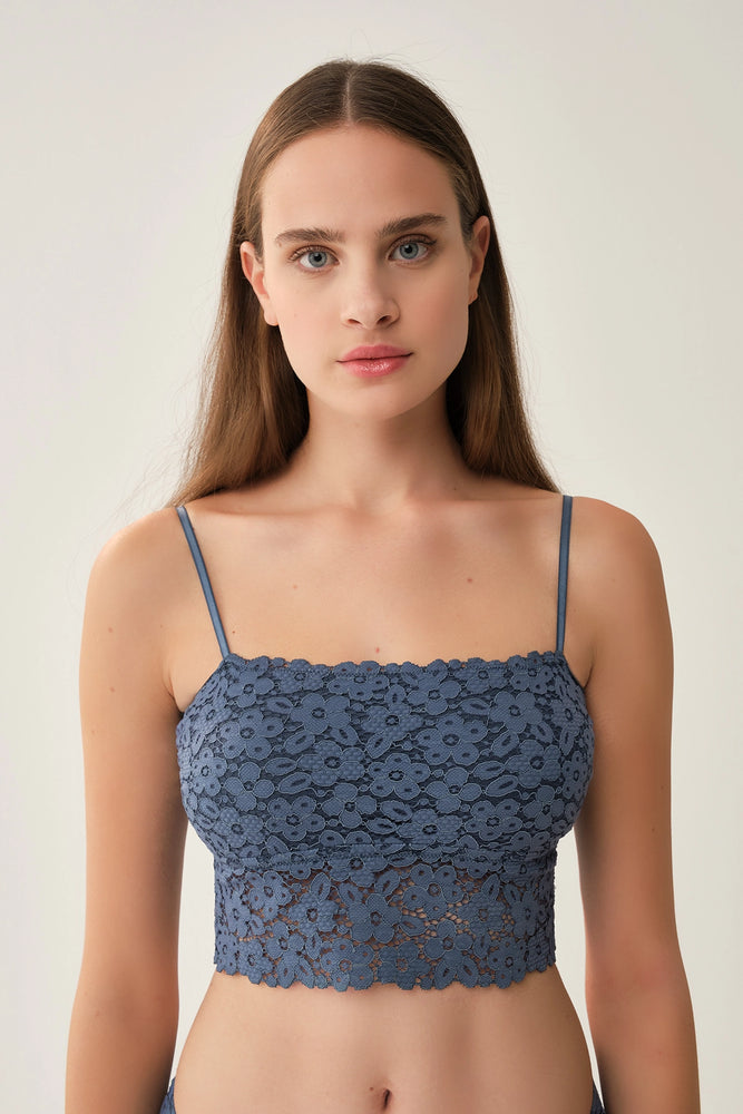 Petrol Balensiz Straplez Büstiyer Sütyen