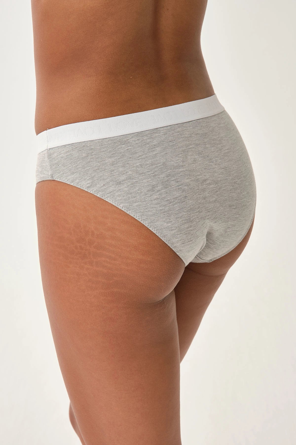 Gri Melanj Bel Bantlı Külot