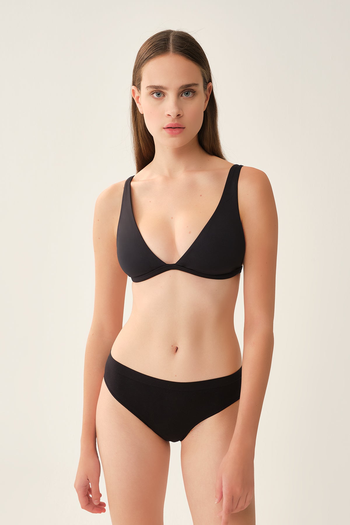 Siyah Seamless Tanga