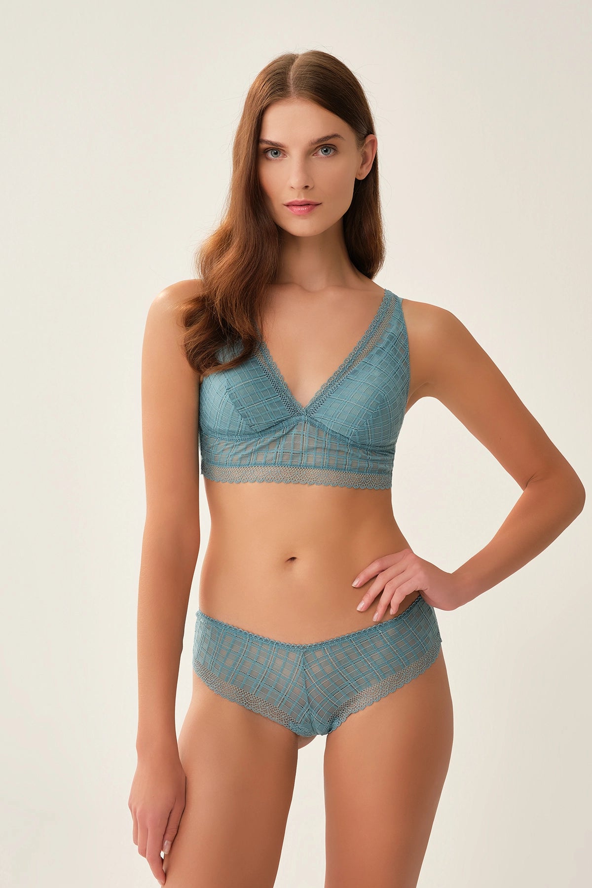 Petrol Dantel Detaylı Petrol Brazilian