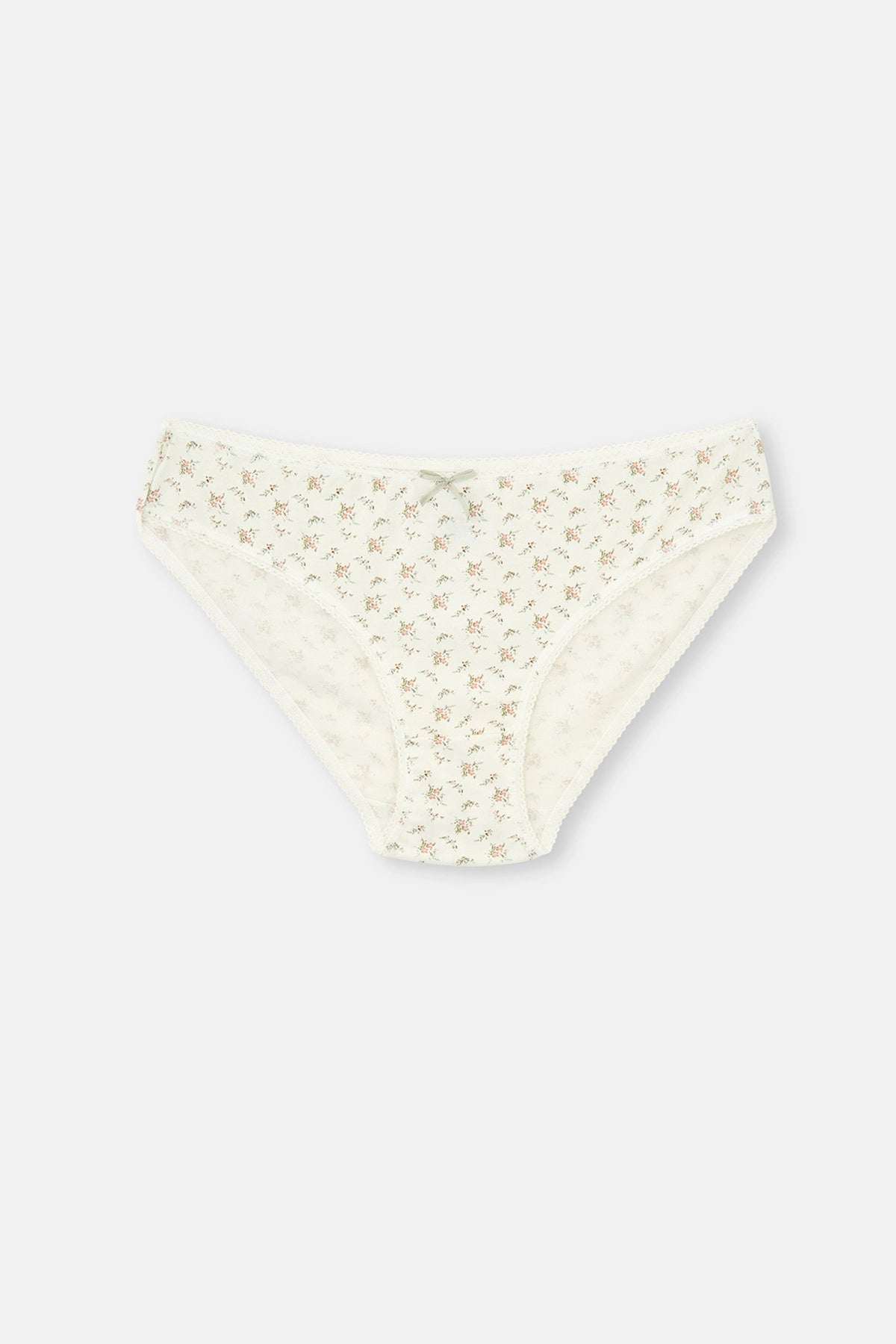 Beyaz Desenli Desenli Slip