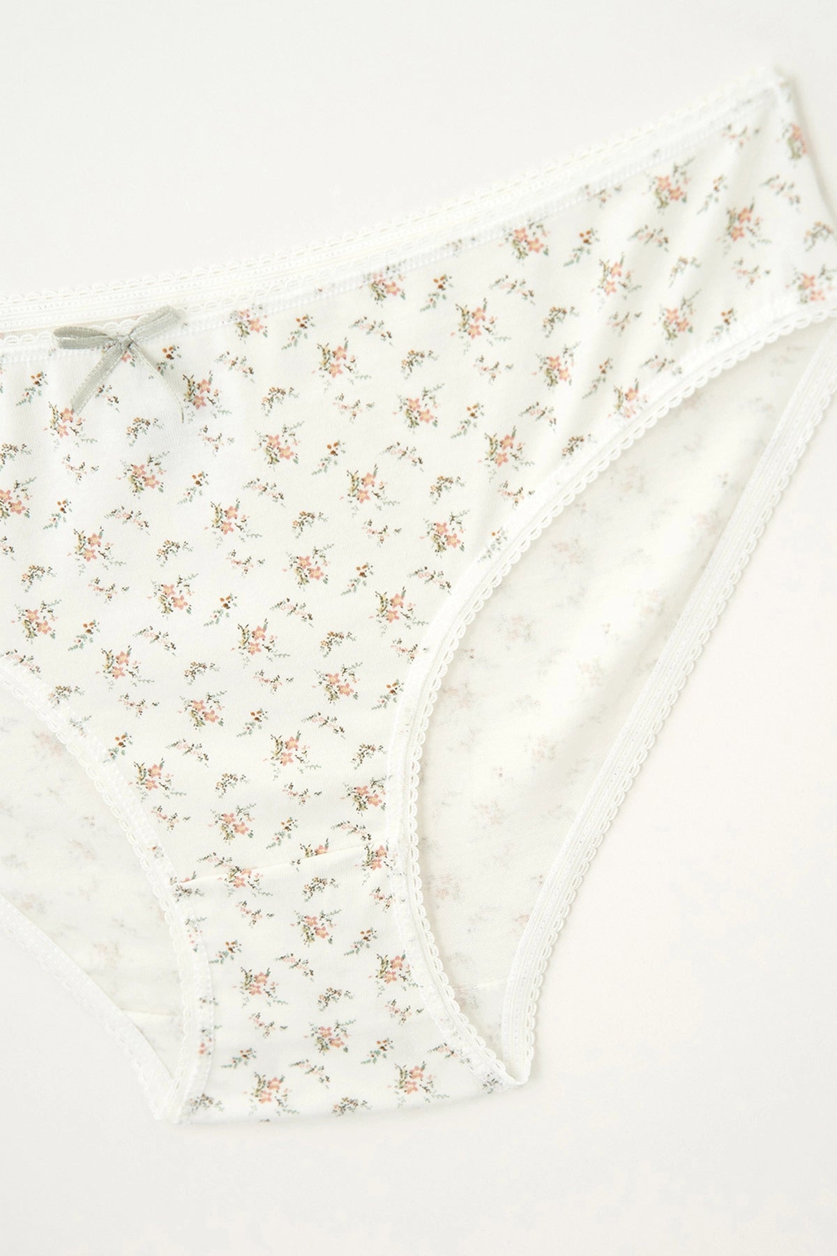 Beyaz Desenli Desenli Slip