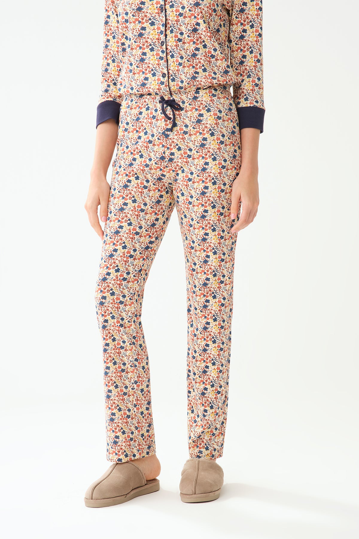 Lacivert Pamuklu Pijama Altı