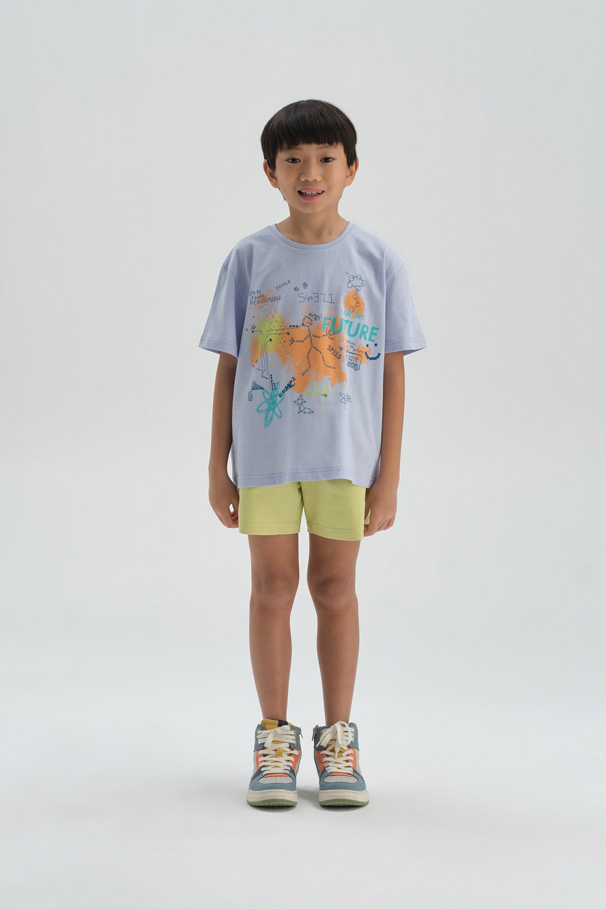 Sarı Erkek Çocuk Pamuklu Şort