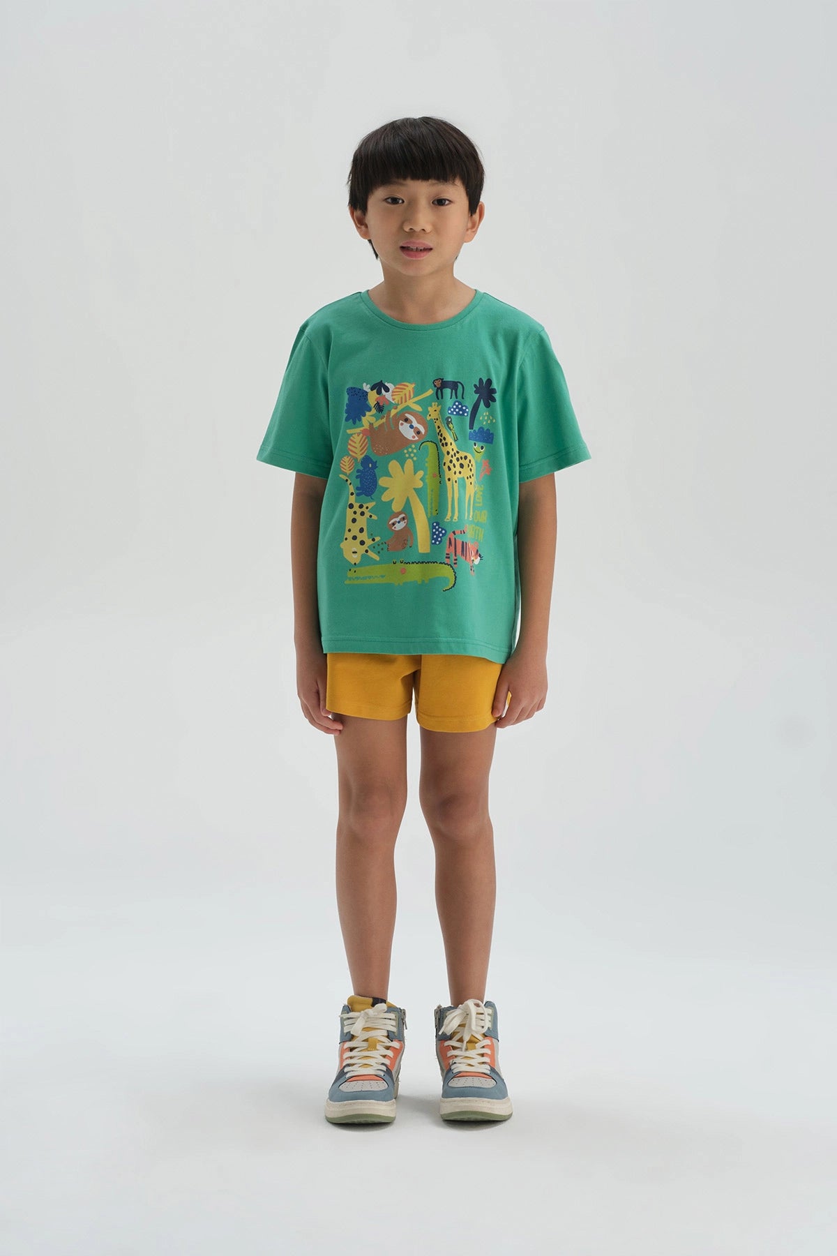 Turuncu Erkek Çocuk Pamuklu Şort