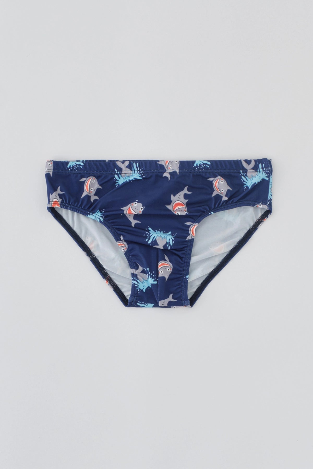 Indigo Erkek Çocuk Köpek Balığı Desenli Slip Mayo