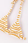 Sarı Çizgili Üçgen Küçük Bikini Takımı