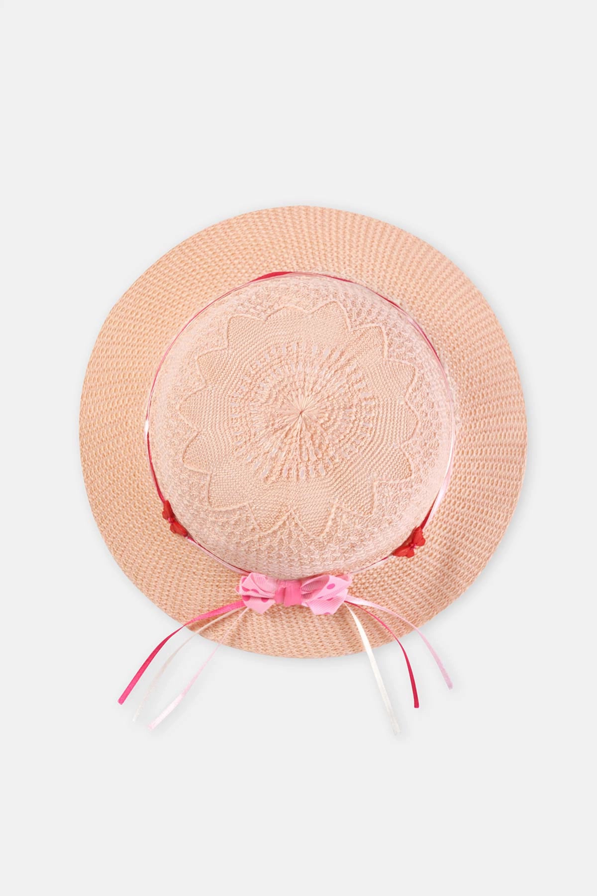 Pudra Çilek Hasır Şapka