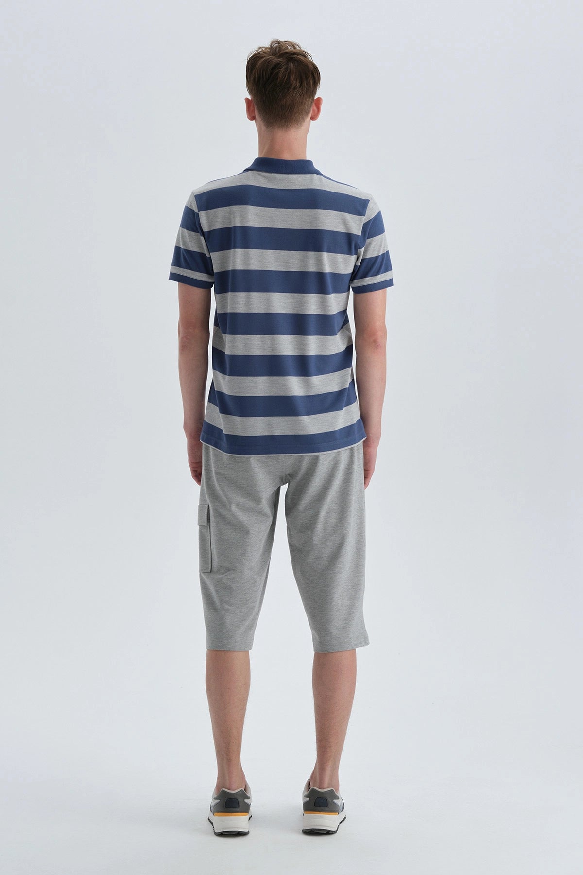 Mavi Desenli Pamuklu Desenli T-Shirt