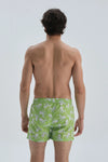 Yeşil Micro Kısa Ahtapot Desenli Deniz Şortu