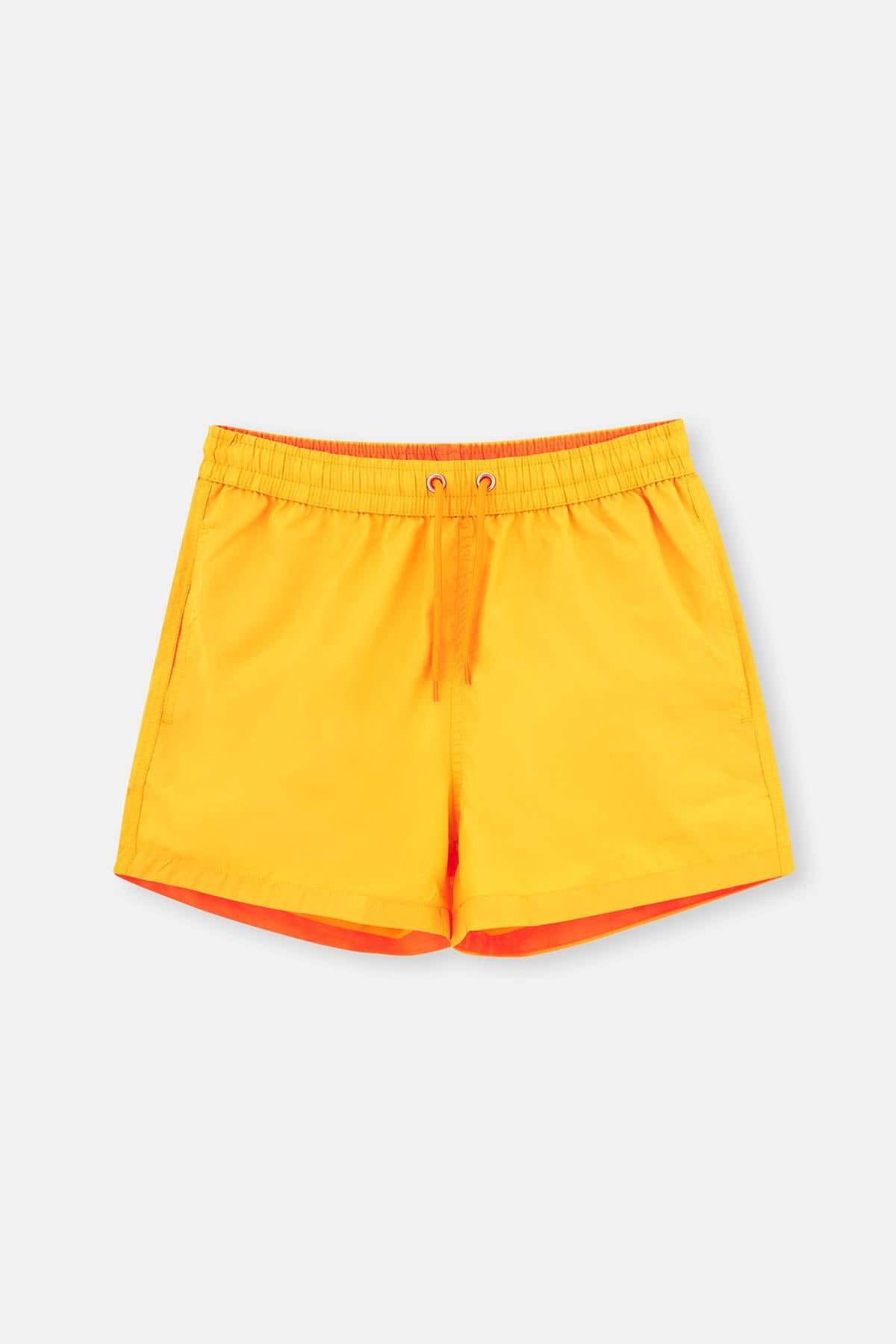 Sarı - Turuncu Micro Kısa Düz Deniz Şortu