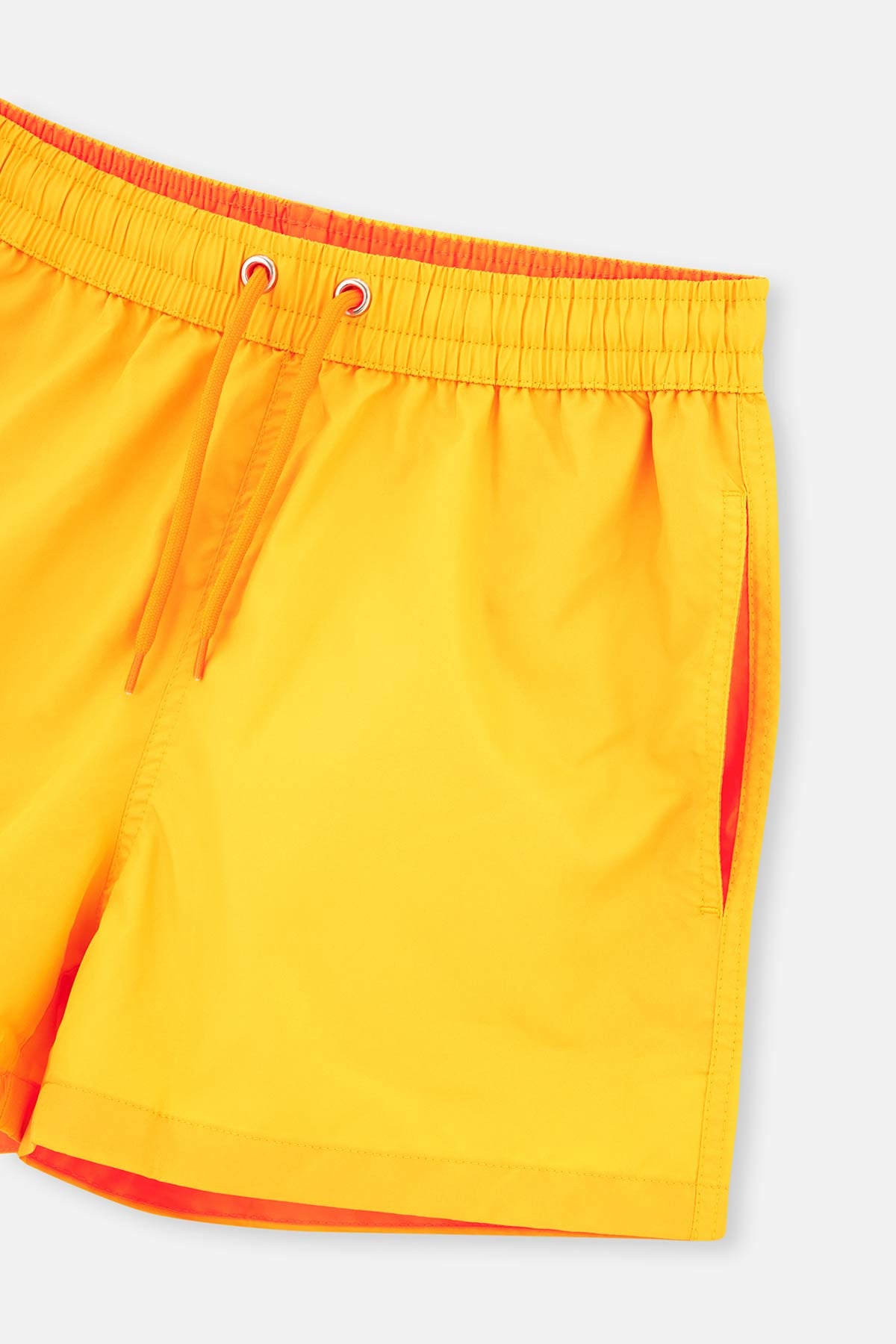 Sarı - Turuncu Micro Kısa Düz Deniz Şortu