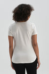 Beyaz Pamuklu Hamile T-Shirt