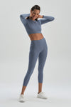 Mavi Dagi Active Uzun Kol Crop T-Shirt