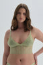 Yeşil Balensiz Kapsız Dantelli Bralet Sütyen