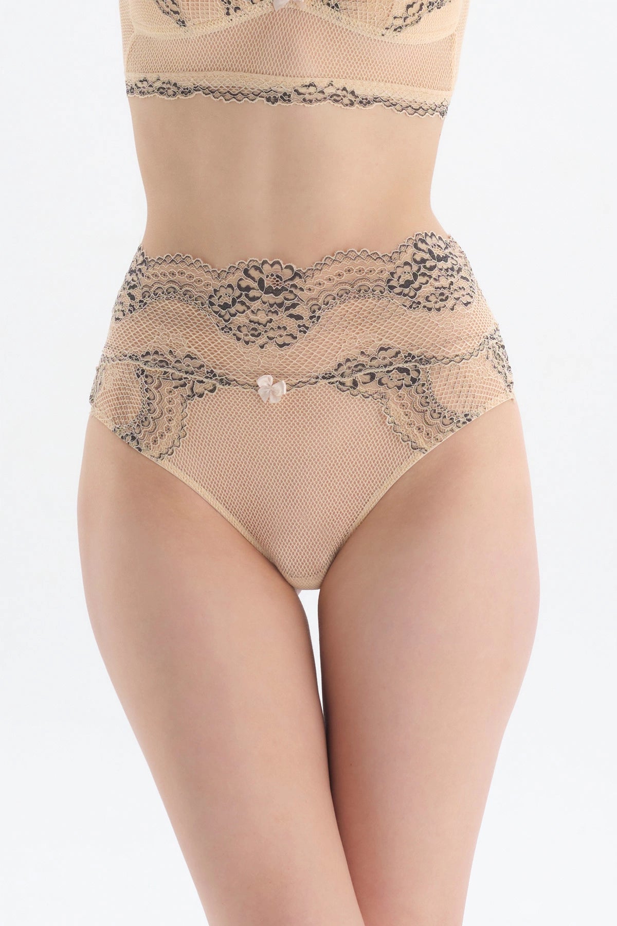 Somon Yüksek Bel Dantelli Slip Külot