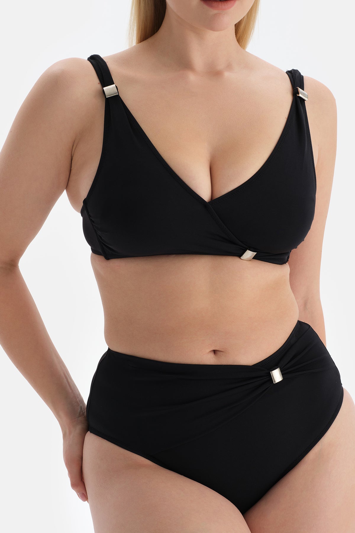 Siyah Toparlayıcı Yüksek Bel Bikini Altı