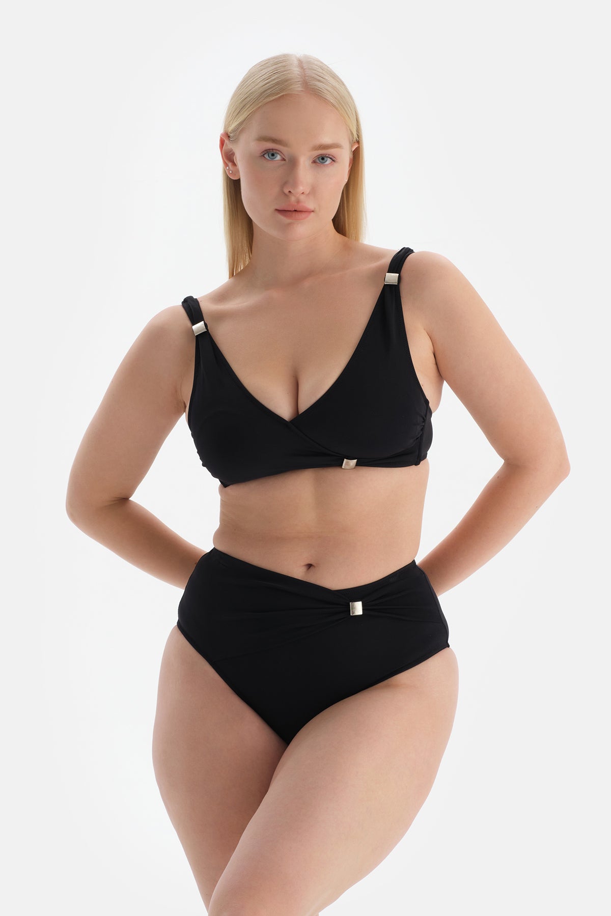 Siyah Toparlayıcı Yüksek Bel Bikini Altı