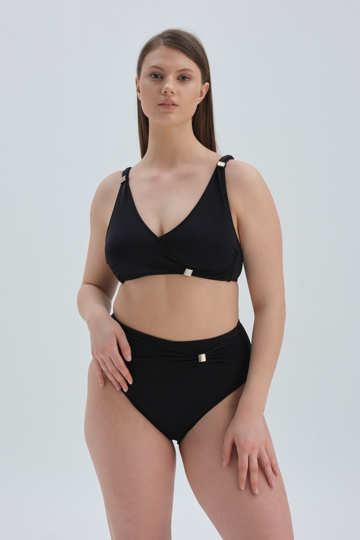 Siyah Toparlayıcı Yüksek Bel Bikini Altı