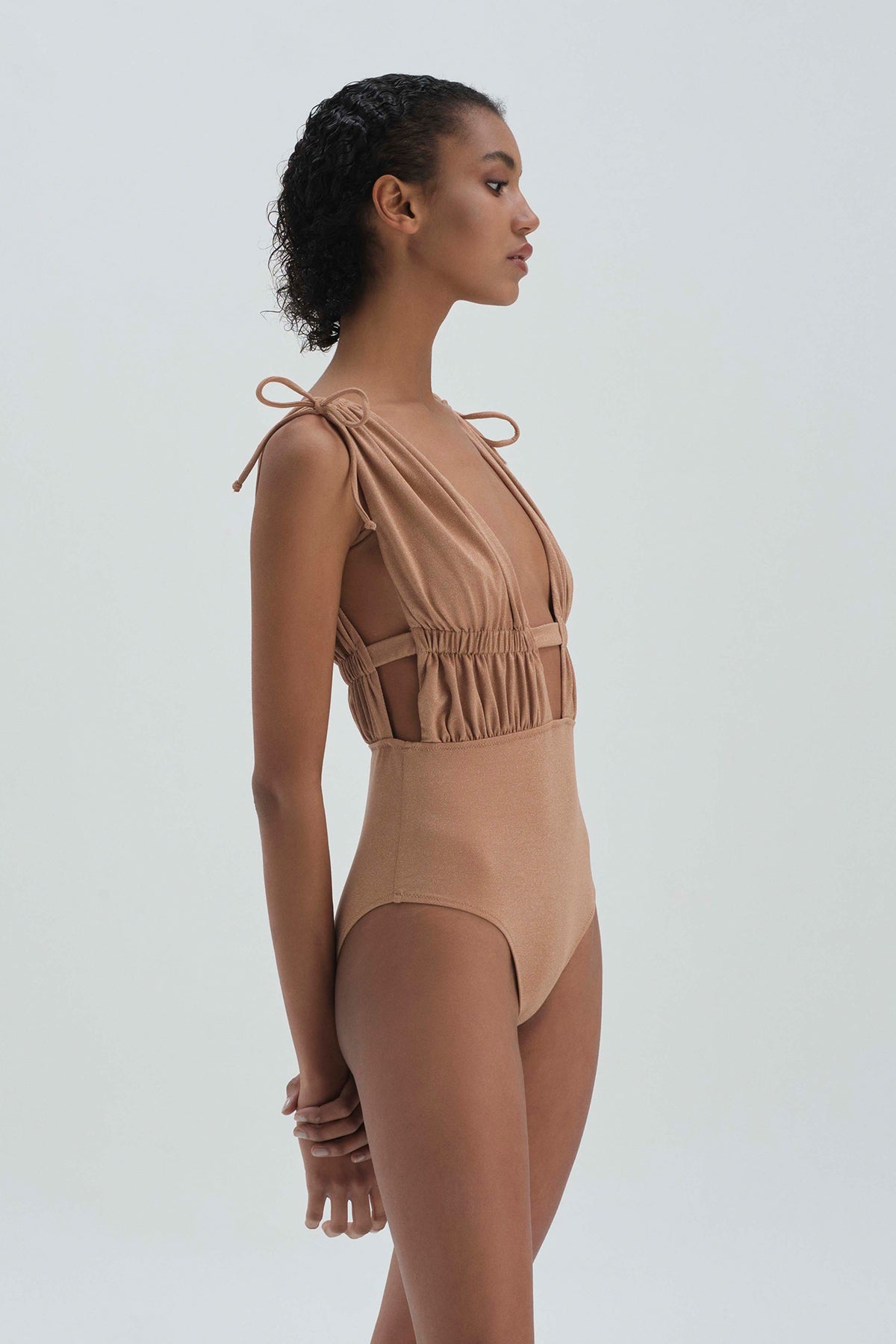 Camel Kapsız Dekolte Mayo