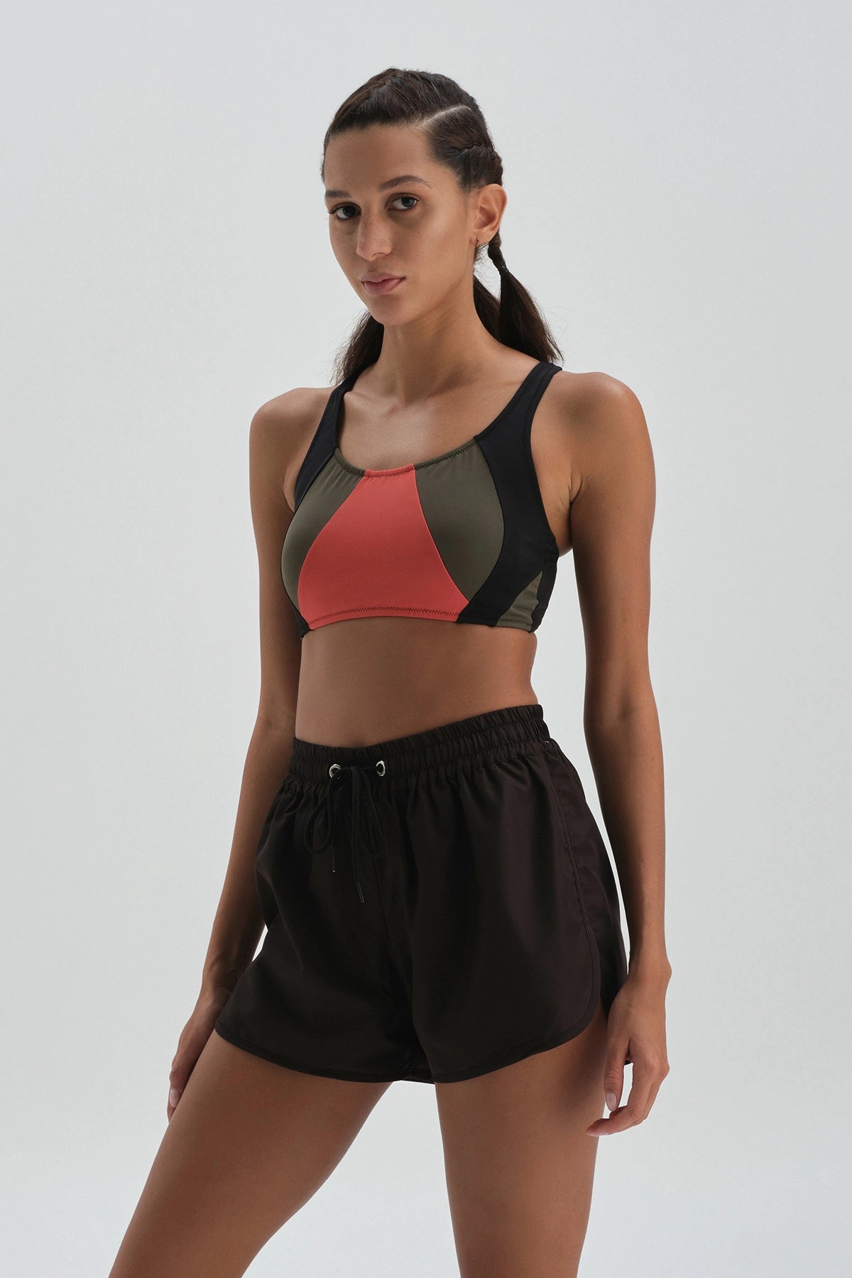 Siyah Beli Lastikli Micro Deniz Şortu