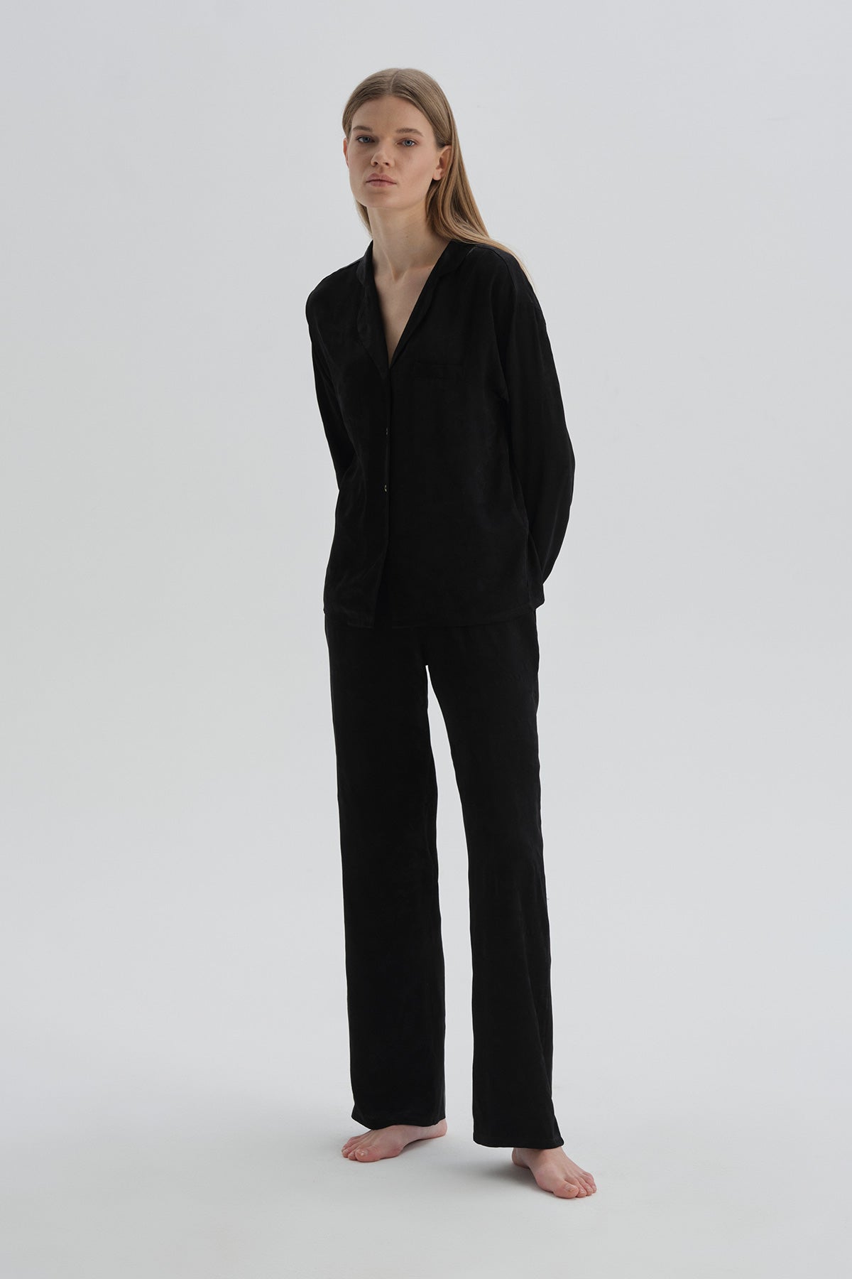 Siyah Pamuklu Pijama Altı