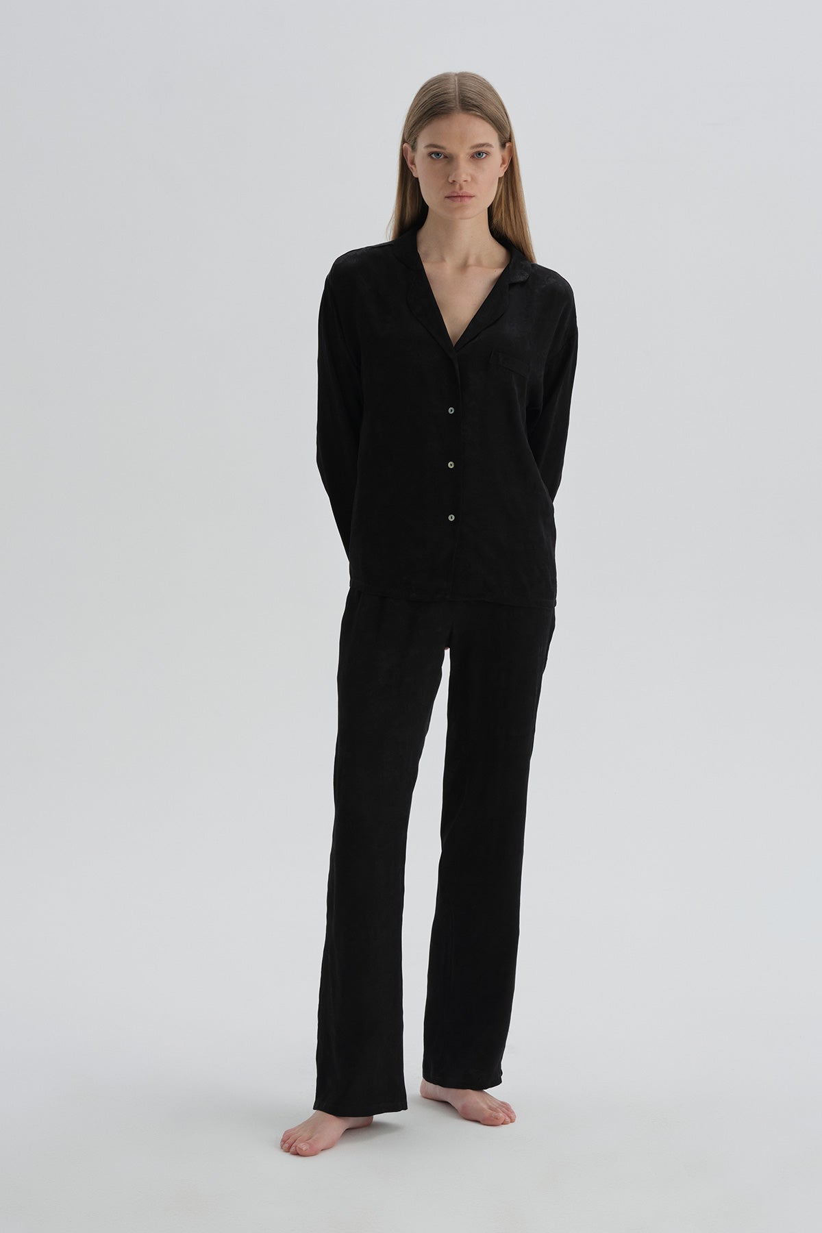 Siyah Pamuklu Pijama Altı
