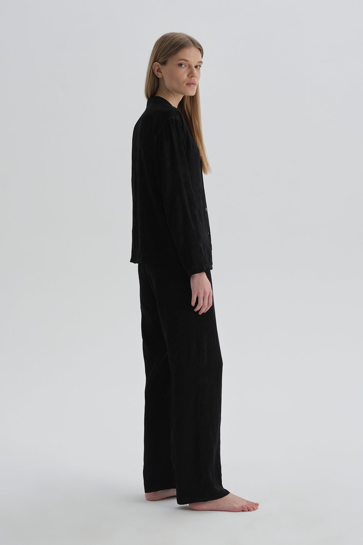 Siyah Pamuklu Pijama Altı