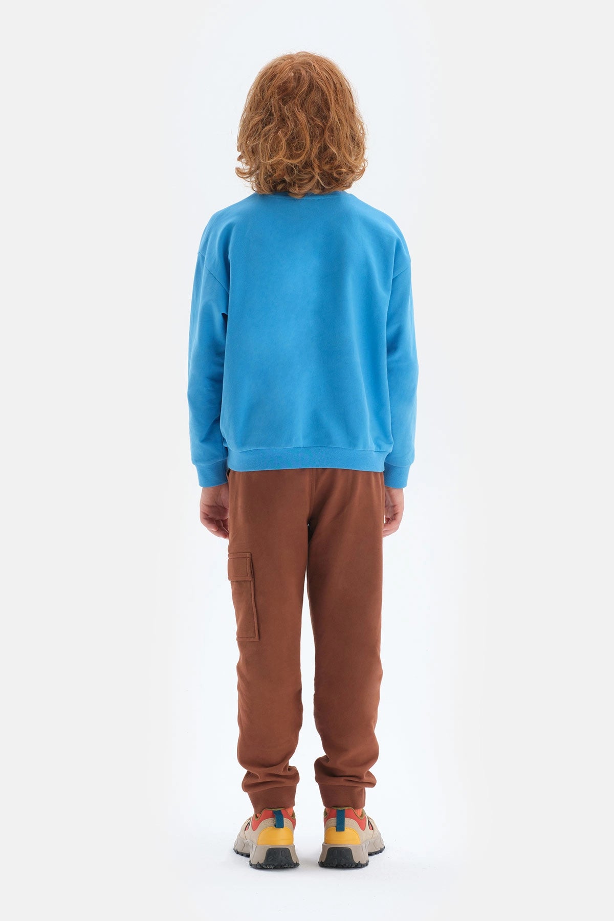 Mavi Erkek Çocuk Uzun Kol Bisiklet Yaka Pamuklu T-Shirt