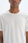 Beyaz Kısa Kollu Supima® Pamuklu T-Shirt