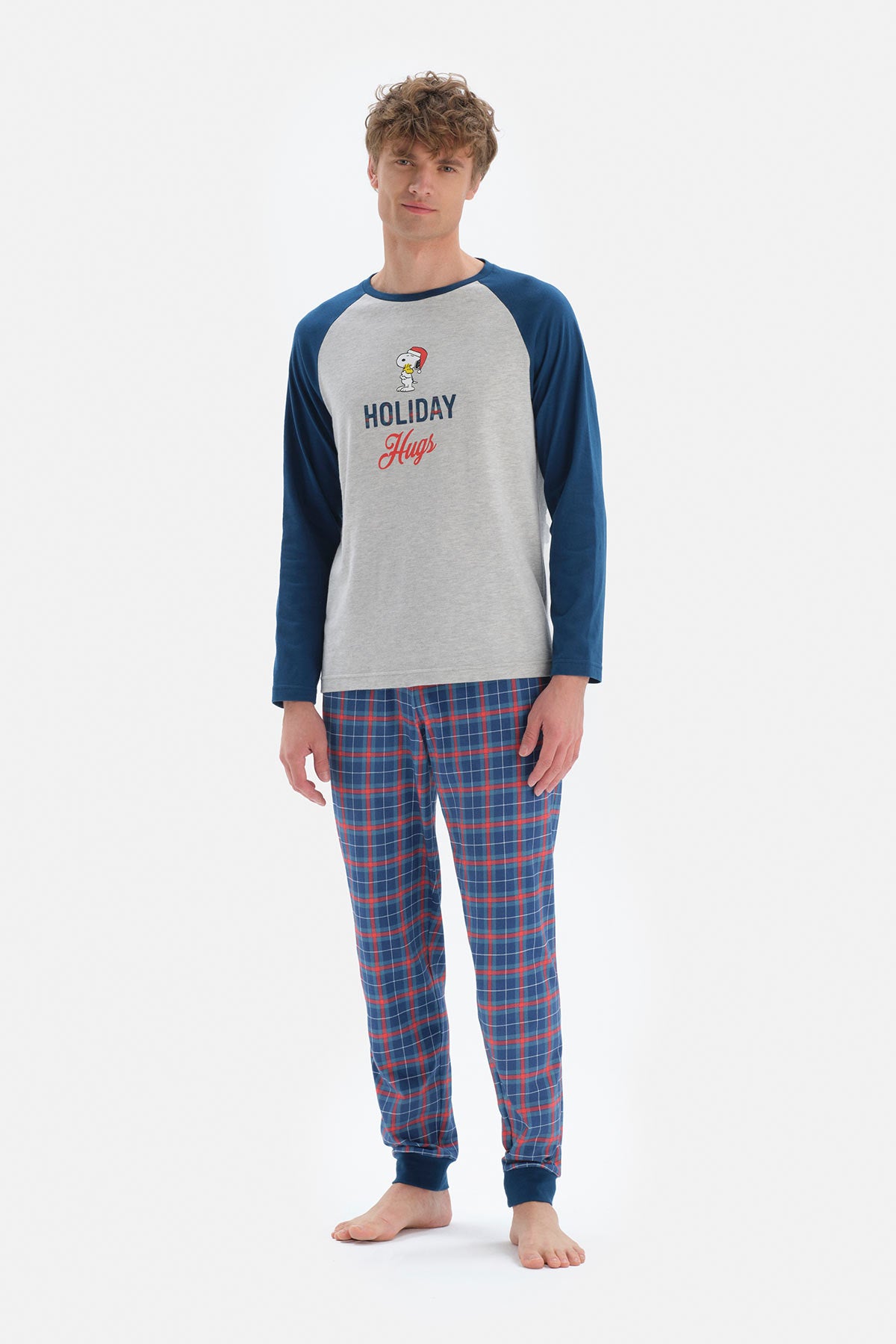 Indigo Pamuklu Snoopy Baskılı Lisanslı Pijama Takımı