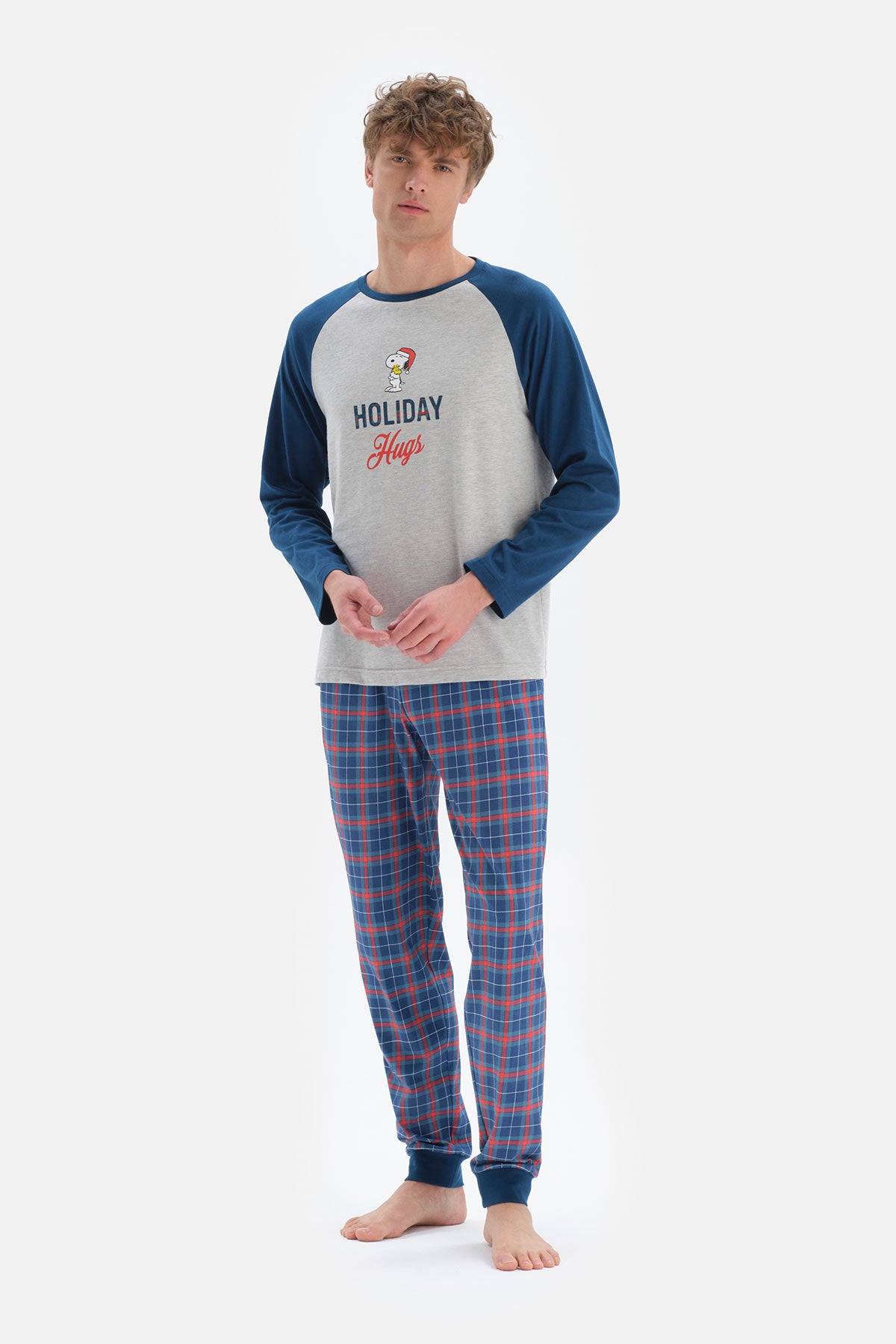 Indigo Pamuklu Snoopy Baskılı Lisanslı Pijama Takımı