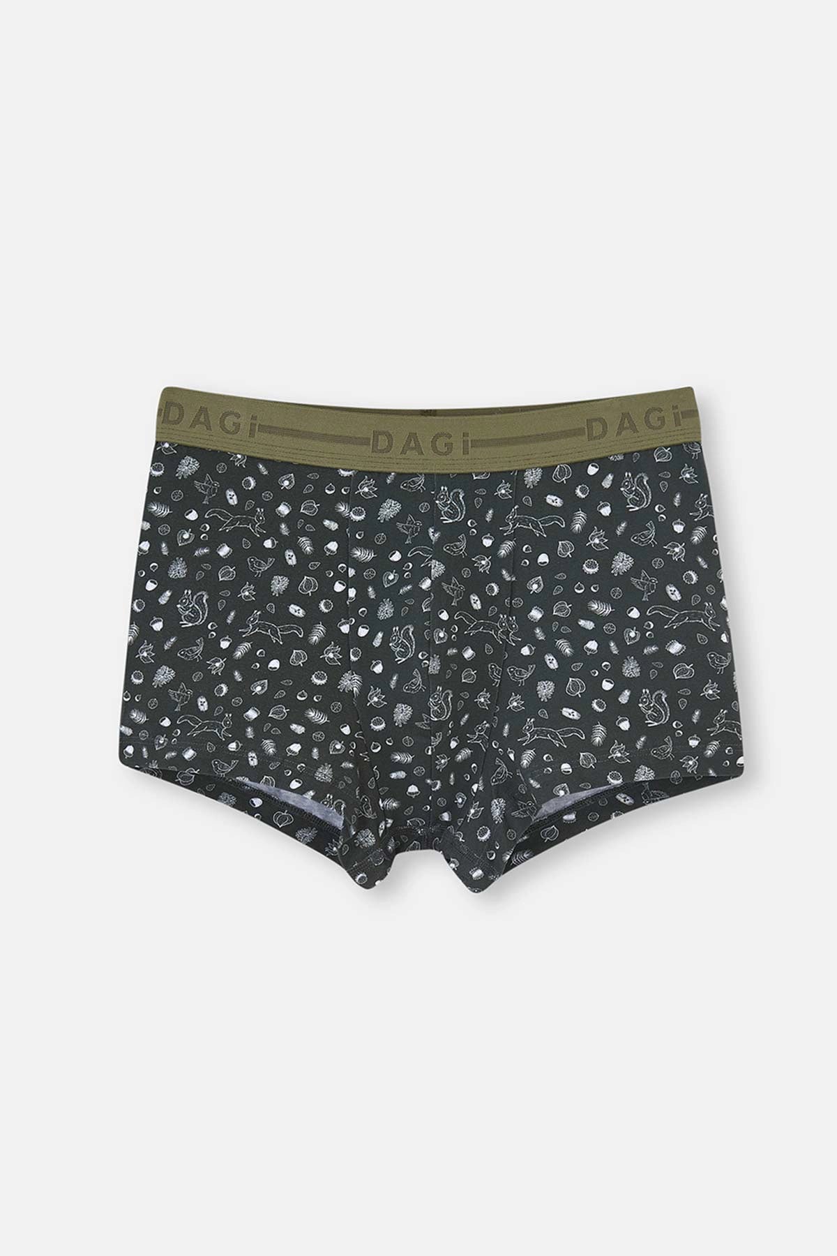 Haki Desenli Pamuklu Boxer