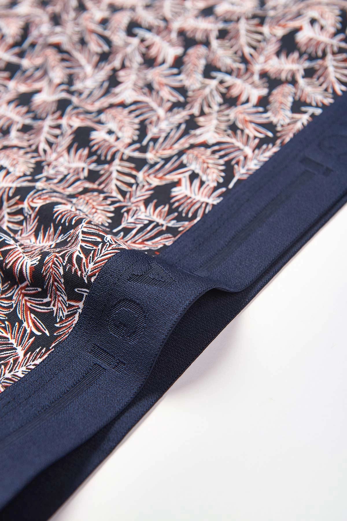 Lacivert Desenli Pamuklu Boxer