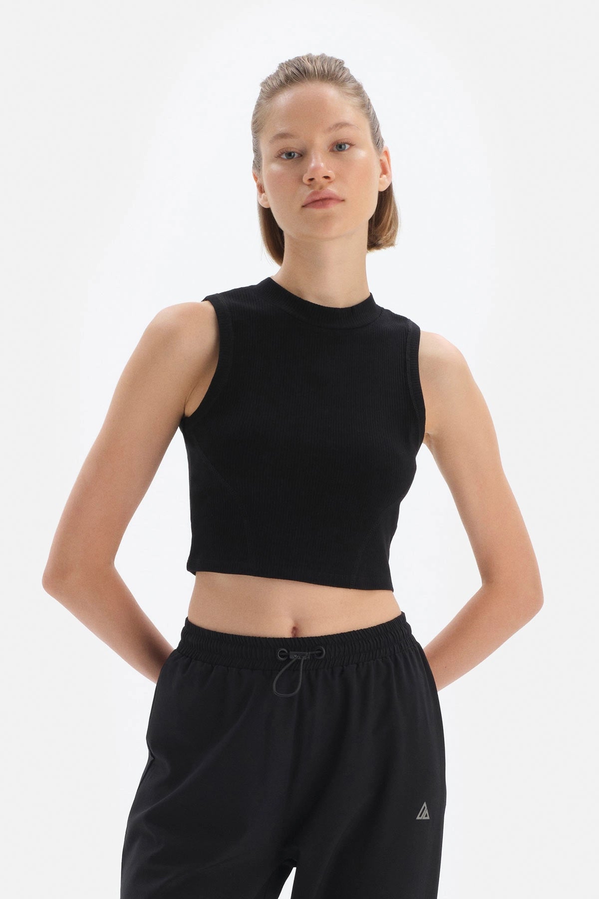 Siyah Dagi Active Bisiklet Yaka Kolsuz Atlet