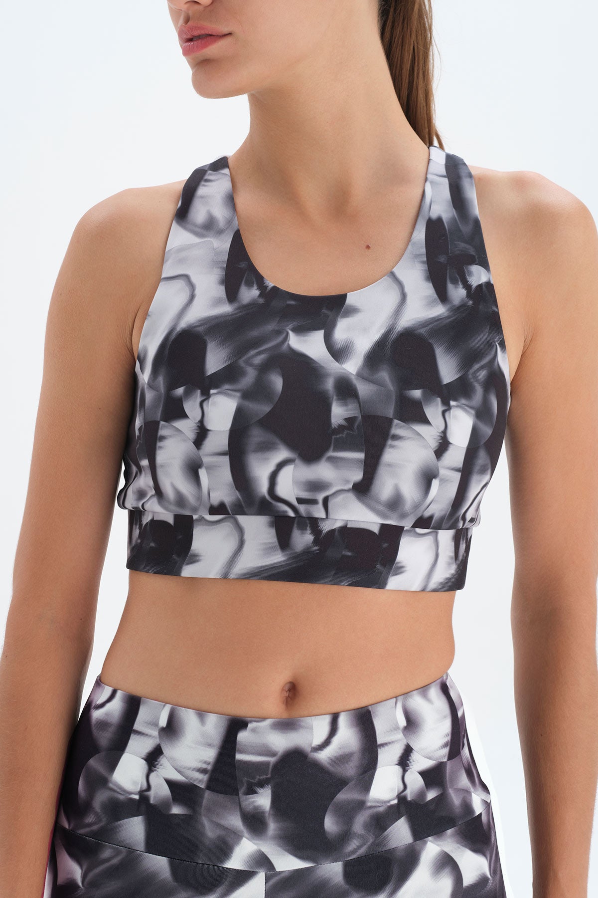 Siyah Dagi Active File Detaylı Sporcu Sütyeni