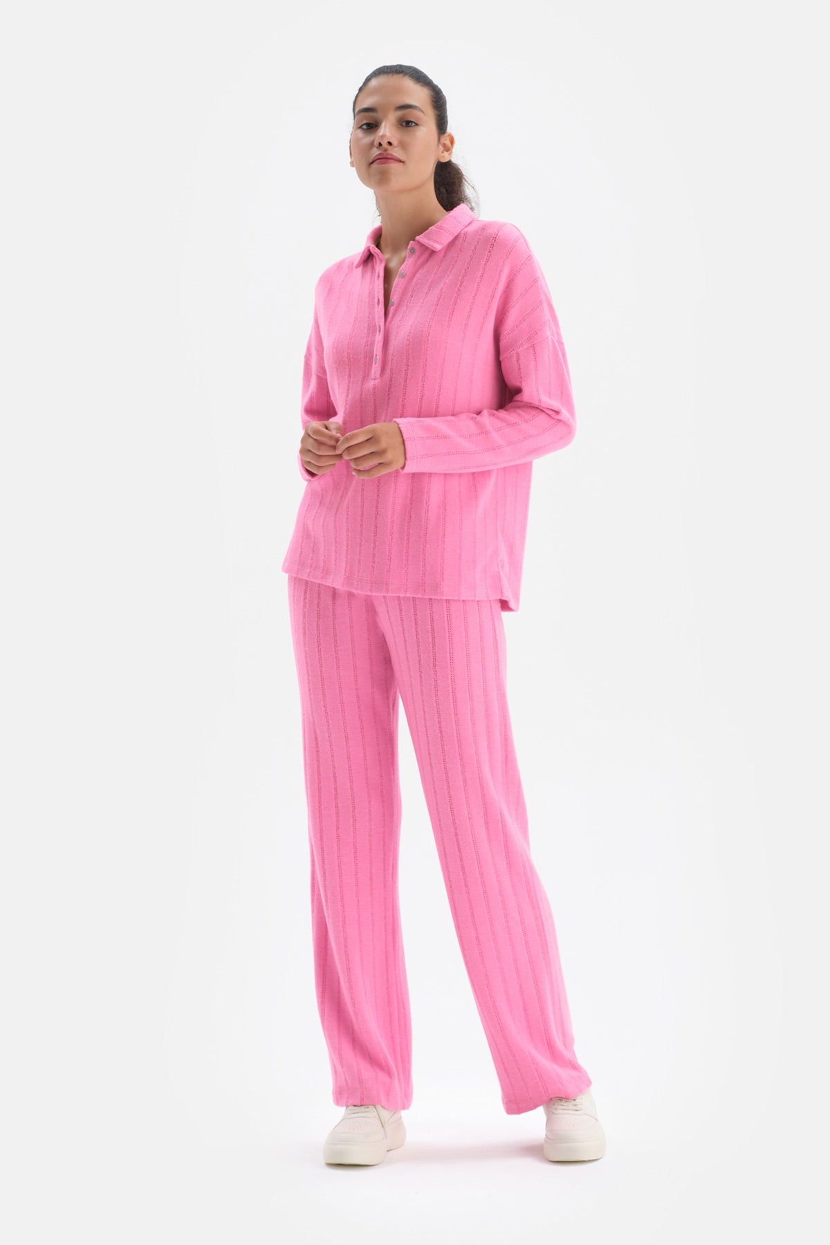 Pembe Bol Paça Eşofman Altı