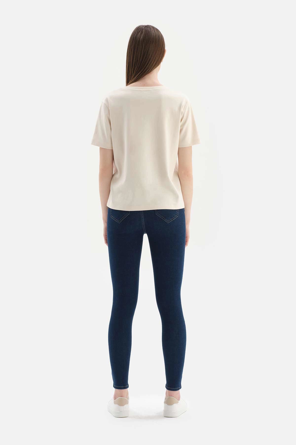 Lacivert Jean Push Up Tayt Pantolon