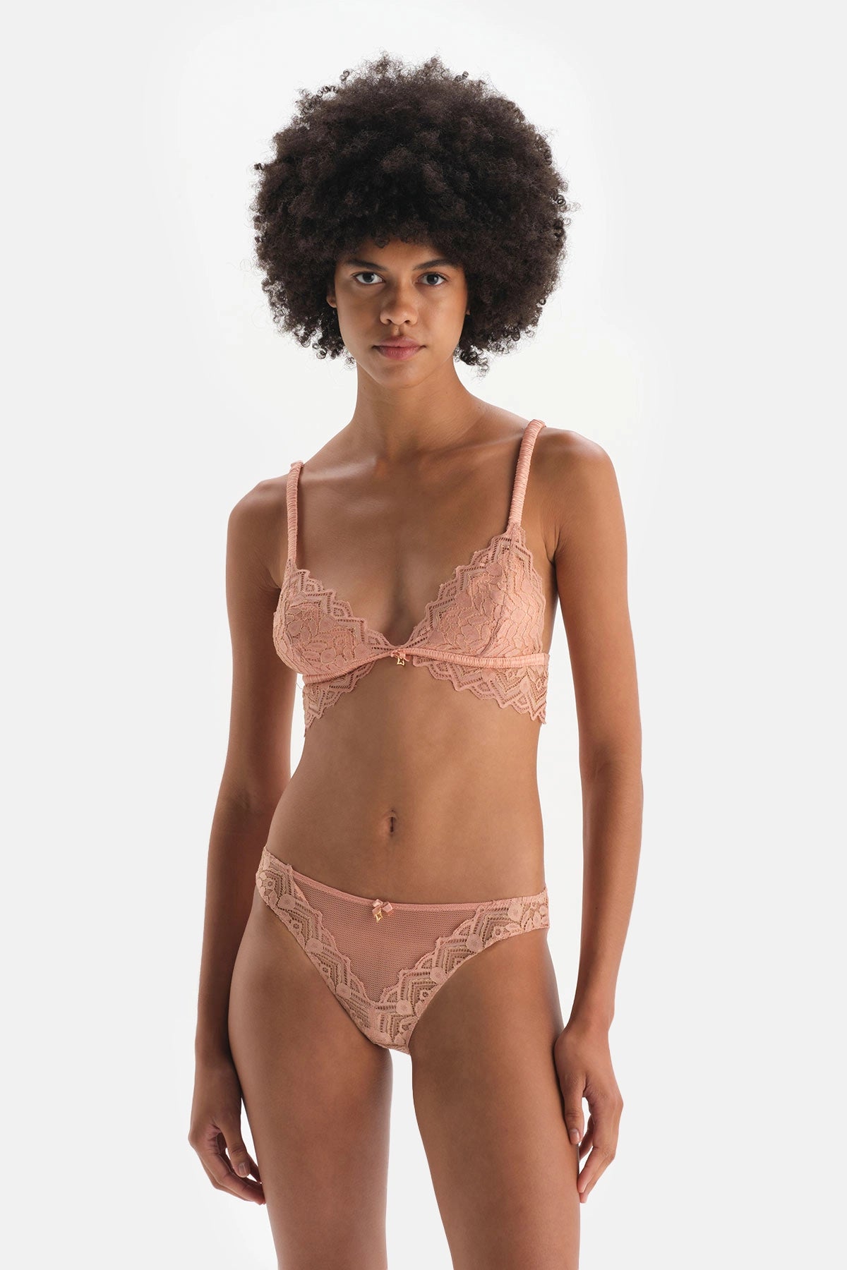 Somon Arkası File Önü Dantel Slip Külot