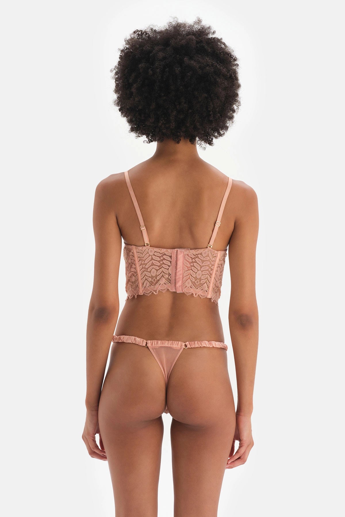 Somon Saten Detaylı Tanga Külot